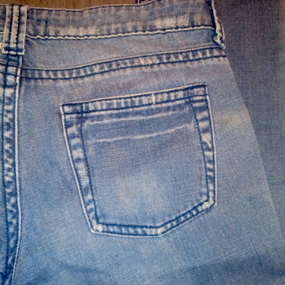 Forever 21 Jeans 26 Slim Low Rise Stonewash Skinny Denim Frayed Pockets Whiskers - Picture 7 of 15